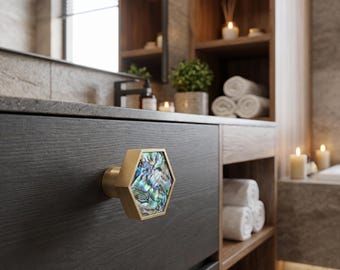 Messing Shell Knäufe, natürliche Perlmutt Knäufe, Küsten Kleiderschrank Griffe, Minimalist Dresser Hardware