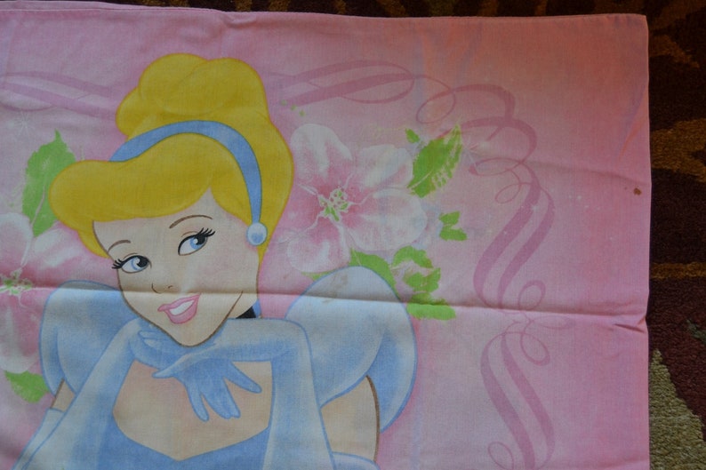 Disney character standard pillowcase pink Princess Cinderella Etsy