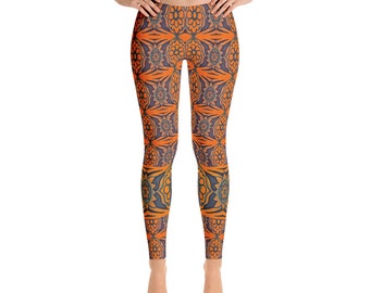 Orange and Purple Medallion Leggings