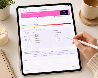 Fibromyalgia Symptom Tracker Printable | Chronic Illness Journal | Pain, Flare & Brain Fog Tracker | Medical Planner PDF | Instant Download