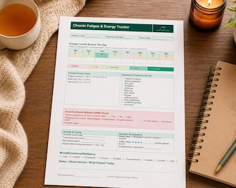 Rastreador de síntomas de fatiga crónica / Rastreador de energía / Planificador de bienestar / Rastreador de enfermedades crónicas y rastreador de energía