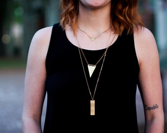 Brass Bark Necklace