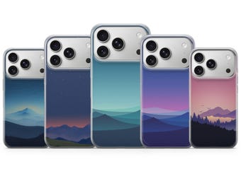 Mountain Phone Case Nature View Cover voor iPhone 17 Pro Max, 16e, 15, 14, 13 en Samsung S26 Ultra, S25 FE, A57, A56, Pixel 10, 9A
