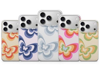 Butterfly Phone Case Fun Summer Cover voor iPhone 17 Pro Max, 16e, 15, 14, 13 en Samsung S26 Ultra, S25 FE, A57, A56, Pixel 10, 9A