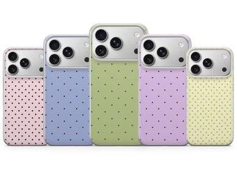 Bright Polka Dot Phone Case Cute Summer Dot Cover for iPhone 17 Pro Max, 16e, 15, 14, 13 & Samsung S26 Ultra, S25 FE, A57, A56, Pixel 10, 9A