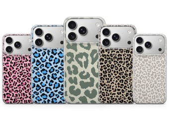 Telefoonhoesje met luipaardprint Cheetah Cover voor iPhone 17 Pro Max, 16e, 15, 14, 13 en Samsung S26 Ultra, S25 FE, A57, A56, Pixel 10, 9a, 8