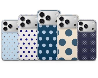 Polka Dot Phone Case Cute Retro Dot Cover for iPhone 17 Pro Max, 16e, 15, 14, 13 & Samsung S26 Ultra, S25 FE, A57, A56, Pixel 10, 9A