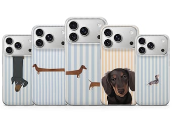 Sausage Dog-telefoonhoesje Teckel Cover voor iPhone 17 Pro Max, 16e, 15, 14, 13 en Samsung S26 Ultra, S25 FE, A57, A56, Pixel 10, 9A