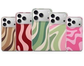 Kleurrijk Swirl-telefoonhoesje ontworpen hoes voor iPhone 17 Pro Max, 16e, 15, 14, 13 en Samsung S26 Ultra, S25 FE, A57, A56, Pixel 10
