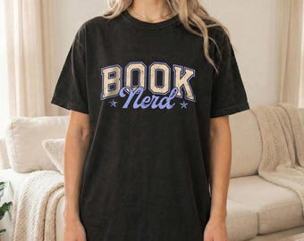 Book Nerd Shirt, Book Lover Tee, Retro Reader Shirt, Bookworm Gift, Bookish Shirt, Librarian Tee, Reading T-shirt, Comfort Colors Shirt