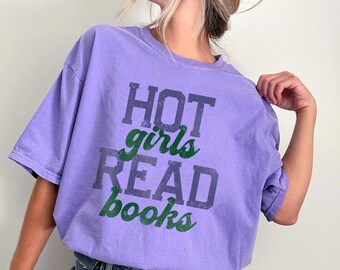 Hot Girls Read Books Comfort Colors Shirt, Tired Mom Book Club, Bookish Shirt, Reading Shirt, Mom Shirt, Book Lover Shirt, Book Club Shirts