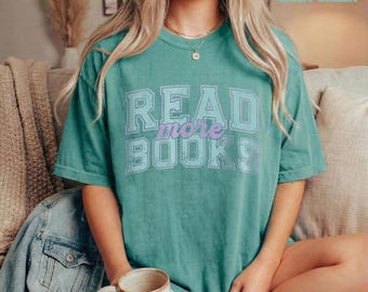 Read More Books Comfort Colors Graphic Tee - Tired Mom Book Club, Bookish Shirt, Reading Shirt for Women