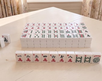 American Mahjong Set 166 Tiles NMJL Compatible – Classic White Mahjong Tiles, Standard Size Acrylic Set, Ready to Play Mahjong