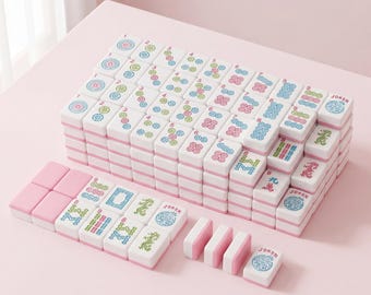 American Mahjong Tiles Set 166 NMJL Compatible, Acrylic Mahjong Tiles for American Mahjong, Premium Mahjong Game Set