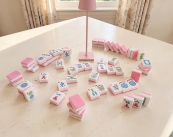Premium American Mahjong Set 166 Tiles NMJL Compatible, Acrylic Mahjong Game for Clubs, Adults & Beginners