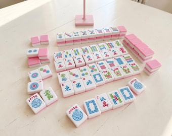 American Mahjong Set 166 Tiles, NMJL Compatible Acrylic Mahjong Tiles for Adults, Clubs, Beginners, Game Night Gift