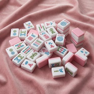 Pink Mahjong Tiles Set 166 NMJL American Mahjong Set Gift for Her Stylish Mahjong Game Set for Women Modern Mahjong image 8