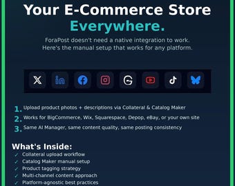 The ForaPost Guide for Independent Ecommerce Sellers: No Native Integration? No Problem. The Manual Setup That Works for Any Platform