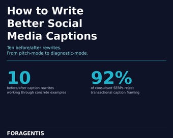 How to Write Better Social Media Captions: A Consultant's Guide to LinkedIn Writing That Earns Trust (Ten Before/After Rewrites Included)