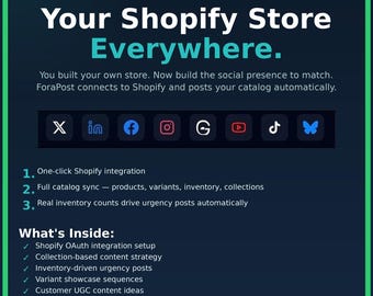 The ForaPost Guide for Shopify Sellers: Connect Your Catalog, Build Your Brand, and Turn Browsers Into Buyers With Daily Social Content