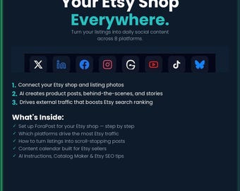 ForaPost: Etsy Social Content Automation Tool (Digital Download)