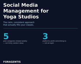 Social Media Management for Yoga Studios: The Calm, Consistent Approach That Actually Fills Your Classes (With a 30-Day Content Calendar)