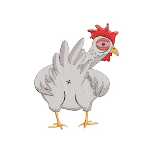 Funny Chicken Machine Embroidery Design, Guess What Cheeky Butt Embroidery, Instant Download