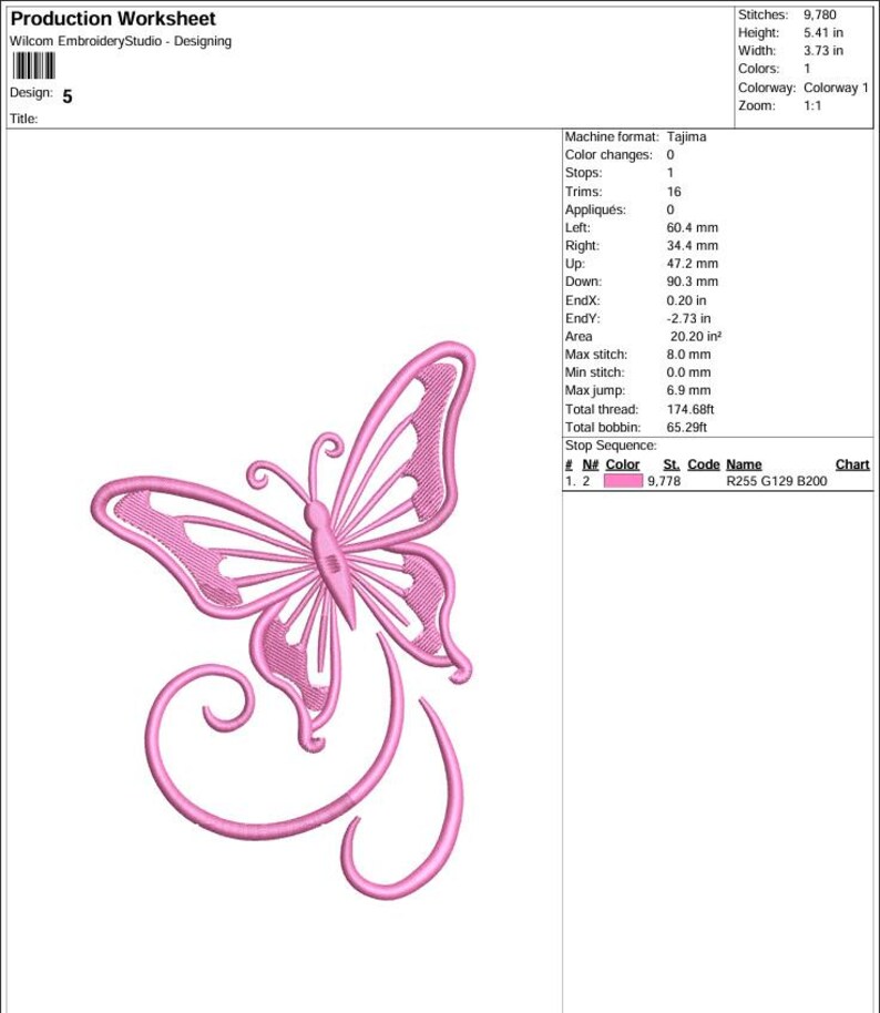 Pink Butterfly Pdf Swirly Pink Butterfly Machine Embroidery Design, Swirl Monogram ...
