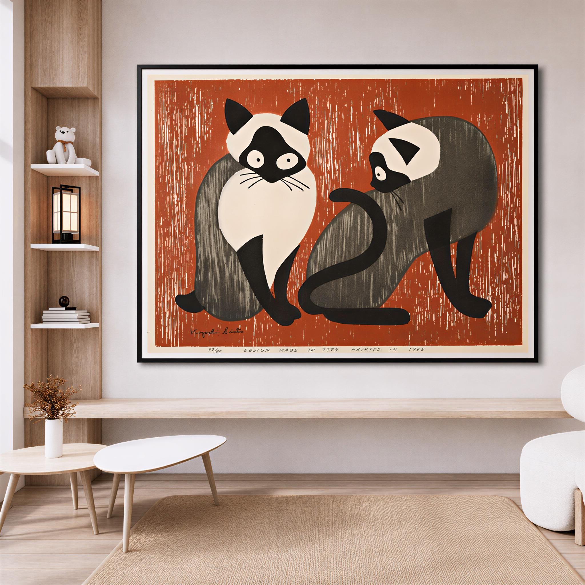 Kiyoshi Saito Cat - Etsy