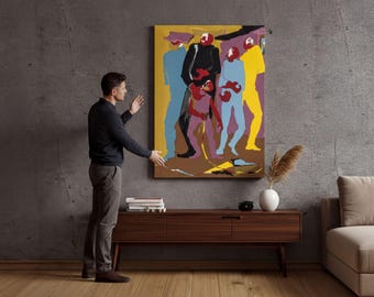 Hiroshima By Jacob Lawrence Painting Canvas Ready to Hang Wall Art