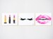 Gallery Wall Prints - Fashion Watercolor, Lipsticks, Eyelashes, Lips 