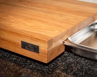 Tabla de cortar de madera de roble con bandejas recogegotas | WBecker
