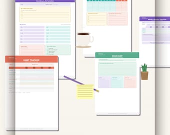 ADHD Planner Printable PDF | Daily Planner, Habit Tracker, Brain Dump, Neurodivergent Gift