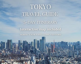 Itinerario di 5 giorni a Tokyo, Guida di viaggio del Giappone, Mappa interattiva (Download digitale)