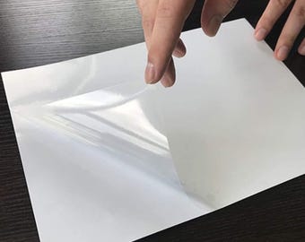 Clear PP Label Sheets, Laser Printer Compatible, A5 A4