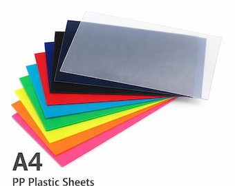 Polypropylene (PP) Plastic Sheets – A4 – 500 Micron | Colored & Clear - 10 Sheet