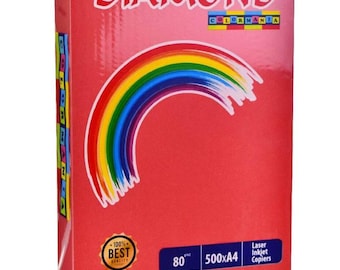 A4 Colored Copy Paper, 80gsm, 500 Sheets, Pastel Printer Paper, Craft Supplies