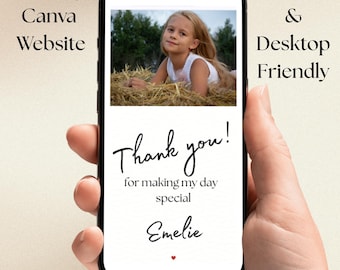 Bearbeitbare Danke Website Vorlage | Mobile-Seite | Sofort Download