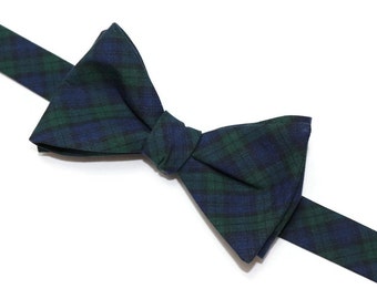 Adult Men/'s Blue Plaid Red White Formal Pretied Elastic Necktie Accessory Bowtie