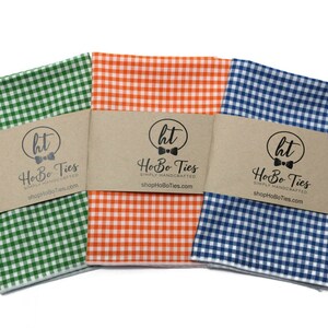 Gingham Pocket Square - Wedding Accessory - Anniversary Gift - Handmade Pocket Square - Mens Gift - Minimalist Gift - Cotton Pocket Square