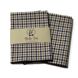 Plaid Check Pocket Square~Wedding Accessory~Anniversary Gift~Mens Pocket Square~Preppy Gift~Plaid Pocket Square~Navy Blue~Burnt Orange