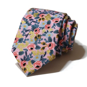 Violet Metallic Rosa Floral Necktie~Anniversary Gift~Mens Gift~Flower Tie~Mens Necktie~Wedding~HoBo Ties~Mens Skinny Tie~Boys Tie~Pink~Blue