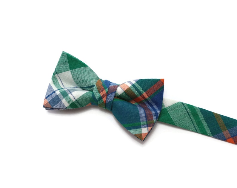 SALE~Boys Madras Plaid Suspenders~Blue~Green~Orange~Boy Suspenders~Wedding Suspenders~Wedding~Boys Bow Tie~Boys Suspender Set~Infant