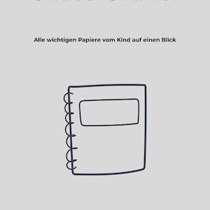 Children's folder template PDF, family emergency folder, important documents folder, care, child organization, child health record booklet document folder