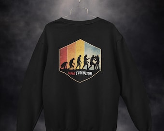 MMA-tröja Evolution Design, Fighter-tröja, Kampsportkläder, BJJ Boxning Muay Thai Gym-tröja Herr, Vintage MMA-gåva, Gymmotivation