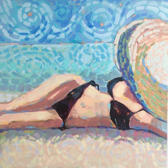 Beach Day 12x12 Fine Art Print