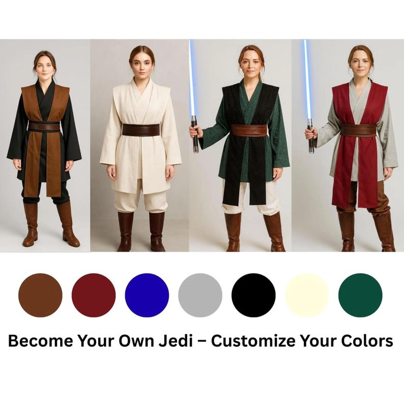 Customizable Cotton Jedi Costume, Galactic Warrior Outfit - Etsy