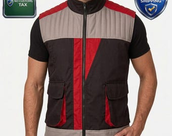 Mens Fitted Star wars Galectic Scoundrel Vest | Rebel Pilot Cosplay Waistcoat