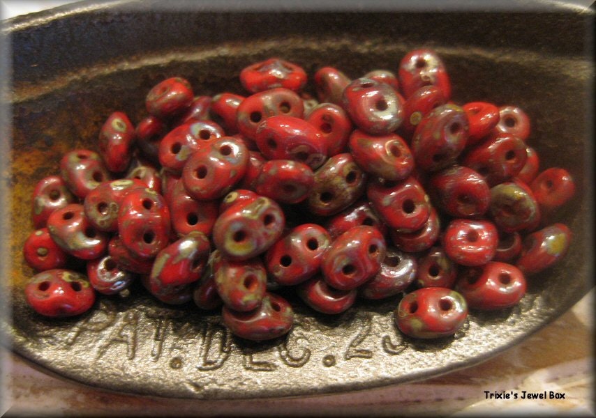 8/0 Miyuki Seed Beads Opaque Red Picasso Miyuki 8-4513 Red Picasso 8/0 Seed  Beads, 1427 15g 
