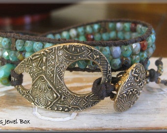 KIT - Turquoise Trails Double Wrap Bracelet KIT!